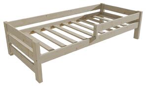 Vomaks Dětská postel se zábranou VMK013D KIDS Rozměr: 80 x 160 cm, Barva: surové dřevo