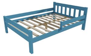 Vomaks Dětská postel se zábranou VMK015C KIDS Rozměr: 120 x 200 cm, Barva: barva modrá + bílá