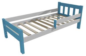 Vomaks Dětská postel se zábranou VMK015C KIDS Rozměr: 120 x 200 cm, Barva: barva modrá + bílá