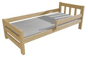 Vomaks Dětská postel se zábranou VMK015D KIDS Rozměr: 90 x 160 cm, Barva: surové dřevo