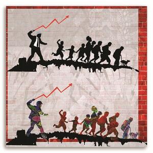 Obraz na plátně Banksy economic, politika Rozměry: 30 x 30 cm