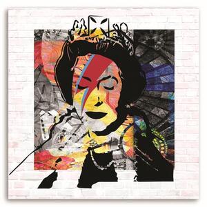 Obraz na plátně Banksy královna Anglie Rozměry: 30 x 30 cm