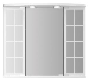 Jokey MDF skříňky BINZ LED Zrcadlová skříňka (galerka) - bílá - š. 67,5 cm, v. 60 cm, hl. 22/14 cm 111913720-0110