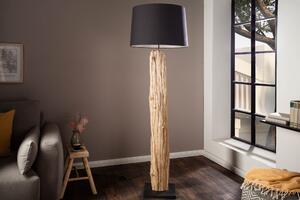 Designová dřevěná stojací lampa přírodní - Leonis Invicta Interior