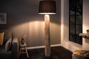 Designová dřevěná stojací lampa přírodní - Leonis Invicta Interior