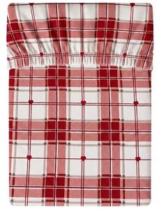 Prostěradlo z mikrovlákna TARTAN HEART barevné 90x200 cm