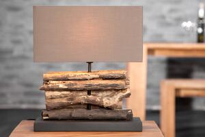 Designová dřevěná stolní lampa hnědá - Hydrae Invicta Interior
