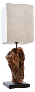 Designová dřevěná stolní lampa béžová: Eridani II Invicta Interior