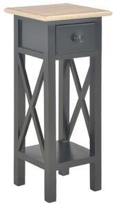 Odkládací stolek černý 27 x 27 x 65,5 cm dřevo