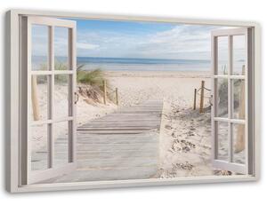 Obraz na plátně Okno cesta na pláž Rozměry: 60 x 40 cm