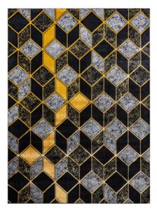 Koberec GLOSS 400B 86 Glamour 3D - černý, zlatý