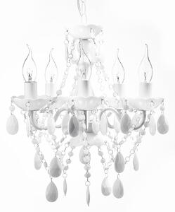 Designový křišťálový lustr bílý: La Clappe II Invicta Interior