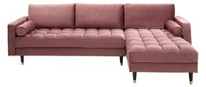 Moderní sametová sedací souprava růžová - Henryi Invicta Interior