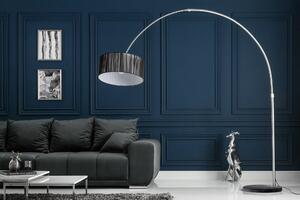 Designová kovová stojací lampa černá: Circini II Invicta Interior