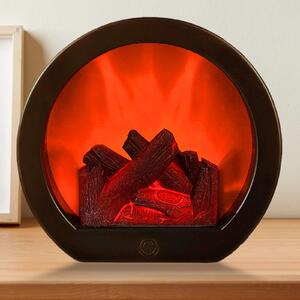 Elektrický krb Open Haard – Volně stojící dekorativní efekt plamene – 10,5 x 9,5 x 18,5 cm