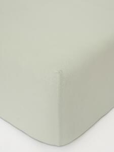 MK Lůžkoviny Jersey prostěradlo do postýlky Classic 60 × 120 cm - šedozelená