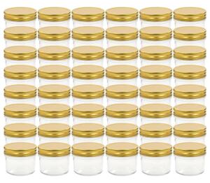 Zavařovací sklenice se zlatými víčky 48 ks 110 ml