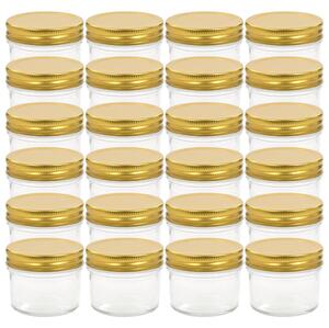 Zavařovací sklenice se zlatými víčky 24 ks 110 ml