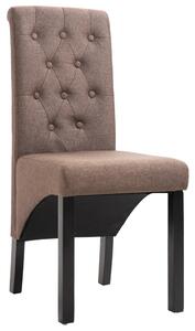 Jídelní židle 4 ks hnědé textil
