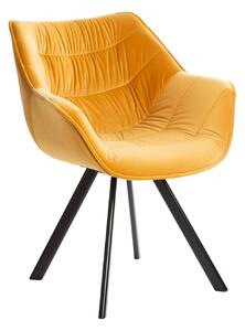Designová dřevěná kuchyňská židle žlutá - Camprestre Invicta Interior
