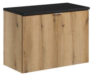 Comad Koupelnová skříňka pod deskové umyvadlo SET-NOA B Black 80 dub coast evoke/černá