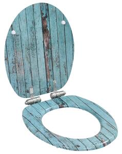 WC sedátko s funkcí pomalého sklápění 2 ks MDF motiv dřeva