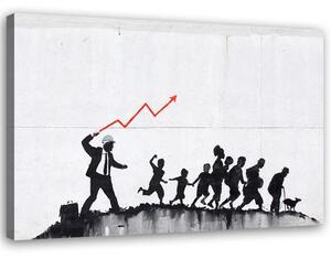Obraz na plátně Banksy ecomonic politika Rozměry: 60 x 40 cm
