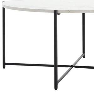KONFERENČNÍ STOLEK, černá, bílá, kov, kompozitní dřevo, 83/83/40 cm MID.YOU - Konferenční stolky, Online Only