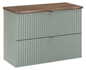 Comad Koupelnová skříňka pod deskové umyvadlo SET-LRG B NAT Casella 80 zelená/dub casella