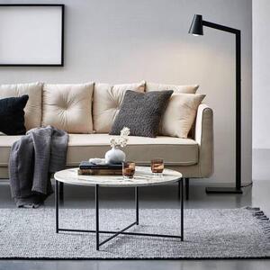 KONFERENČNÍ STOLEK, černá, bílá, kov, kompozitní dřevo, 83/83/40 cm MID.YOU - Konferenční stolky, Online Only
