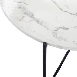 KONFERENČNÍ STOLEK, černá, bílá, kov, kompozitní dřevo, 83/83/40 cm MID.YOU - Konferenční stolky, Online Only