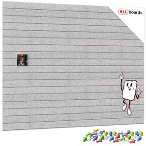 Filcové nástěnné panely 30×30 cm šedé – 6 ks, KPL6_FELT30x30GREY