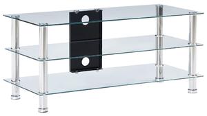 TV stolek průhledný 90 x 40 x 40 cm tvrzené sklo