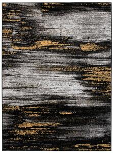 Makro Abra Kusový koberec moderní MAYA Z905A šedý černý žlutý Rozměr: 80x150 cm