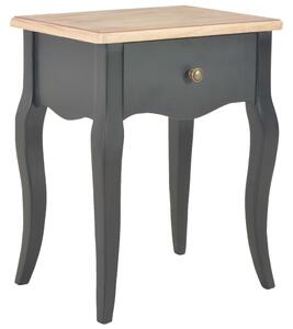 Noční stolek černý a hnědý 40 x 30 x 50 cm masivní borové dřevo