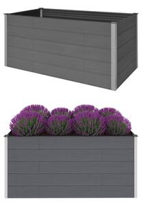 Zahradní vyvýšený záhon šedý 200 x 100 x 91 cm dřevoplast