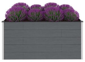 Zahradní vyvýšený záhon šedý 200 x 100 x 91 cm dřevoplast