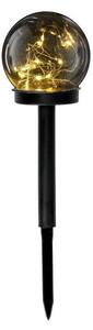 LED Solární lampa GLEAM LED/1,2V 3000K IP44 40 mAh kouřová/černá