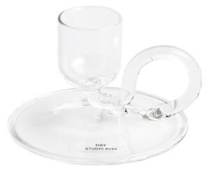 HAY Svícen Tiny, Curved, Clear