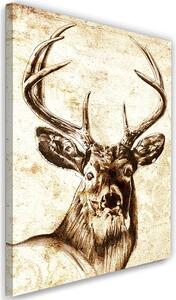 Obraz na plátně Malovaný jelen Rozměry: 40 x 60 cm