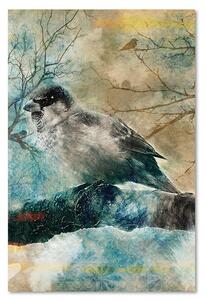 Obraz na plátně Zimní pták Rozměry: 40 x 60 cm