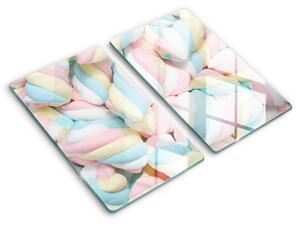 Krájecí prkénko skleněné Barevné marshmallows