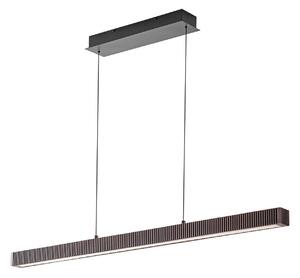 Závěsná svítidlo Lucande, Emara, stmívatelné, Dřevo, Jídelna, Dřevo, Design
