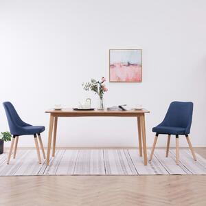 Otočné jídelní židle 2 ks modré textil