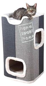 Škrabadlo Cat Tower JORGE s odpočívadlem,šedá s béžovou kožešinou 78cm