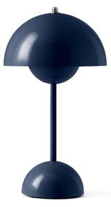 Stolní lampa &Tradition, Flowerpot VP9, stmívatelné, Modrá, Obývací pokoj, Plast, Design