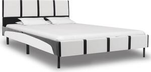 Rám postele černobílý umělá kůže 120 x 200 cm