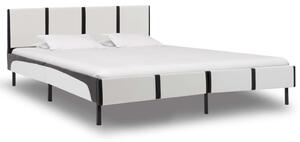 Rám postele černobílý umělá kůže 180 x 200 cm