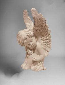 Anděl s křídly bílý,v.13cm