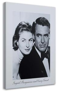 Obraz na plátně Ingrid Bergmann a Cary Grant Rozměry: 40 x 60 cm